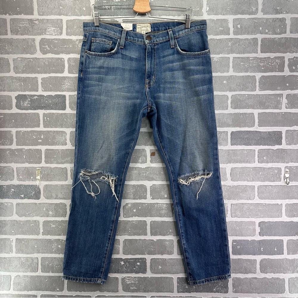 Current/Elliott Blue Straight Leg Jeans